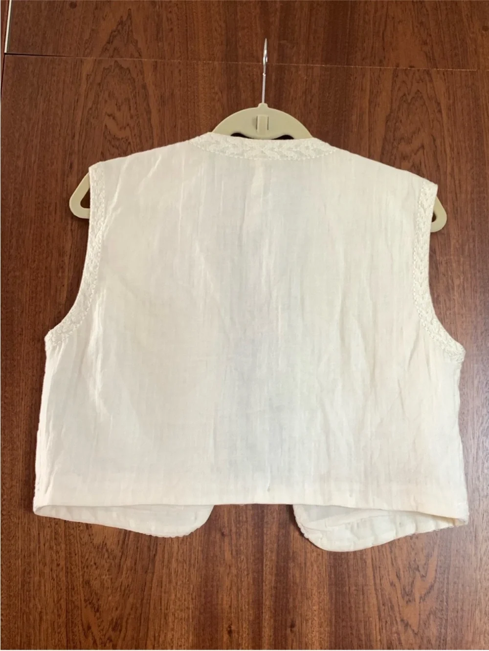 Zara Embroidered Sleeveless Vest Sz S